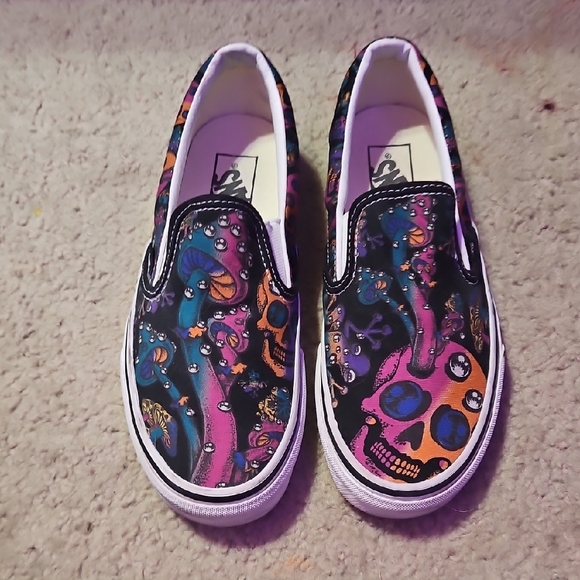 Vans Other - Vans Black and Purple Sneakers Classic Slip-On Style